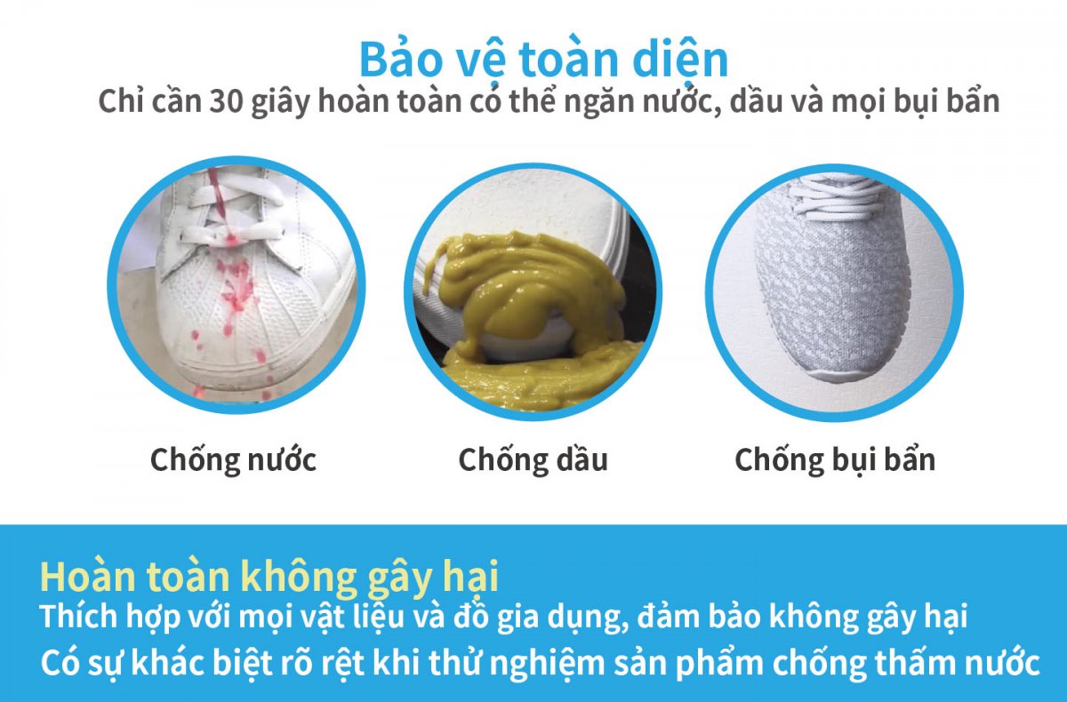 Xịt Chống Thấm Nước Cho Giày Gotech (180ml)