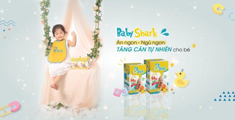 Siro Cá Mập Gold X2 - Baby Shark - Siro cho trẻ biếng ăn táo bón (30 gói x 10ml) TẶNG CHẤT XƠ TỰ NHIÊN HERA HAPPY 1