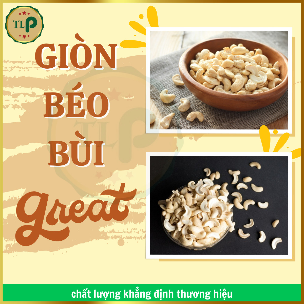 COMBO 2 HŨ HẠT ĐIỀU RANG MUỐI VỠ ĐÔI TÂN LỘC PHÁT (1KG)