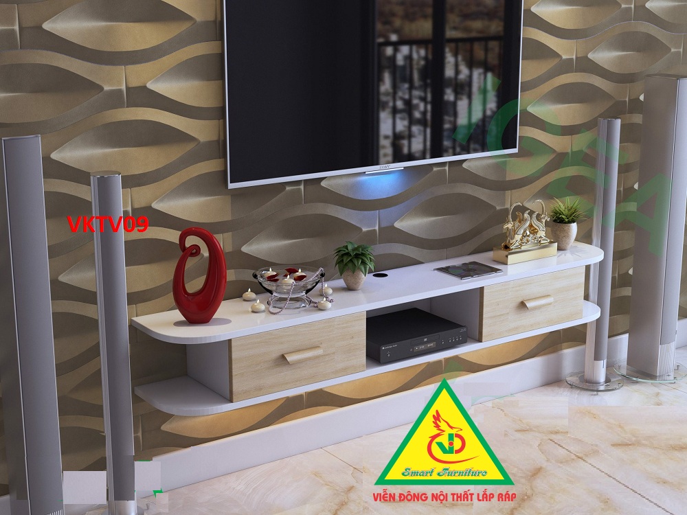 Kệ ti vi treo tường VKTV09A ( KT 120x20x24cm) - Nội thất lắp ráp