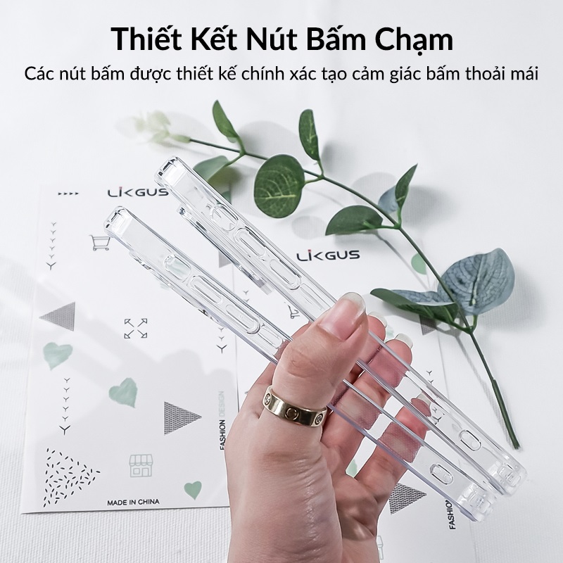 Ốp lưng chống sốc cho iPhone hiệu Likgus Crashproof - Thiết kế trong suốt, chống ố, giúp chống chịu mọi va đập - hàng nhập khẩu