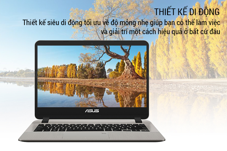 Laptop Asus Vivobook X407UB-BV146T Core i5-8250U/Win10 (14 inch) (Star Grey) - Hàng Chính Hãng