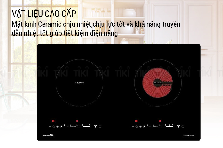 Bếp Âm Đôi Từ - Hồng Ngoại Kepler Cook KL 68ICSN (73cm - 4200W) - Hàng Chính Hãng