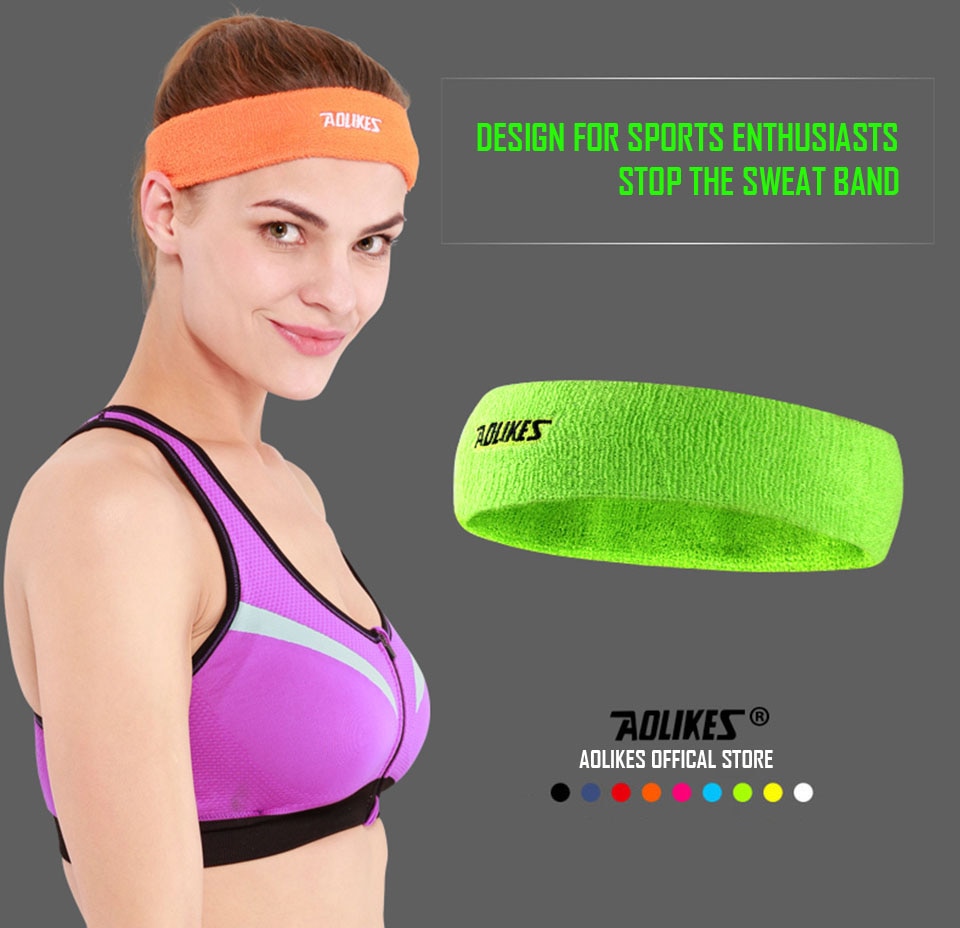 Băng trán thể thao nam nữ thoáng khí thấm mồ hôi vượt trội Sport Sweatband AOLIKES TC-2108