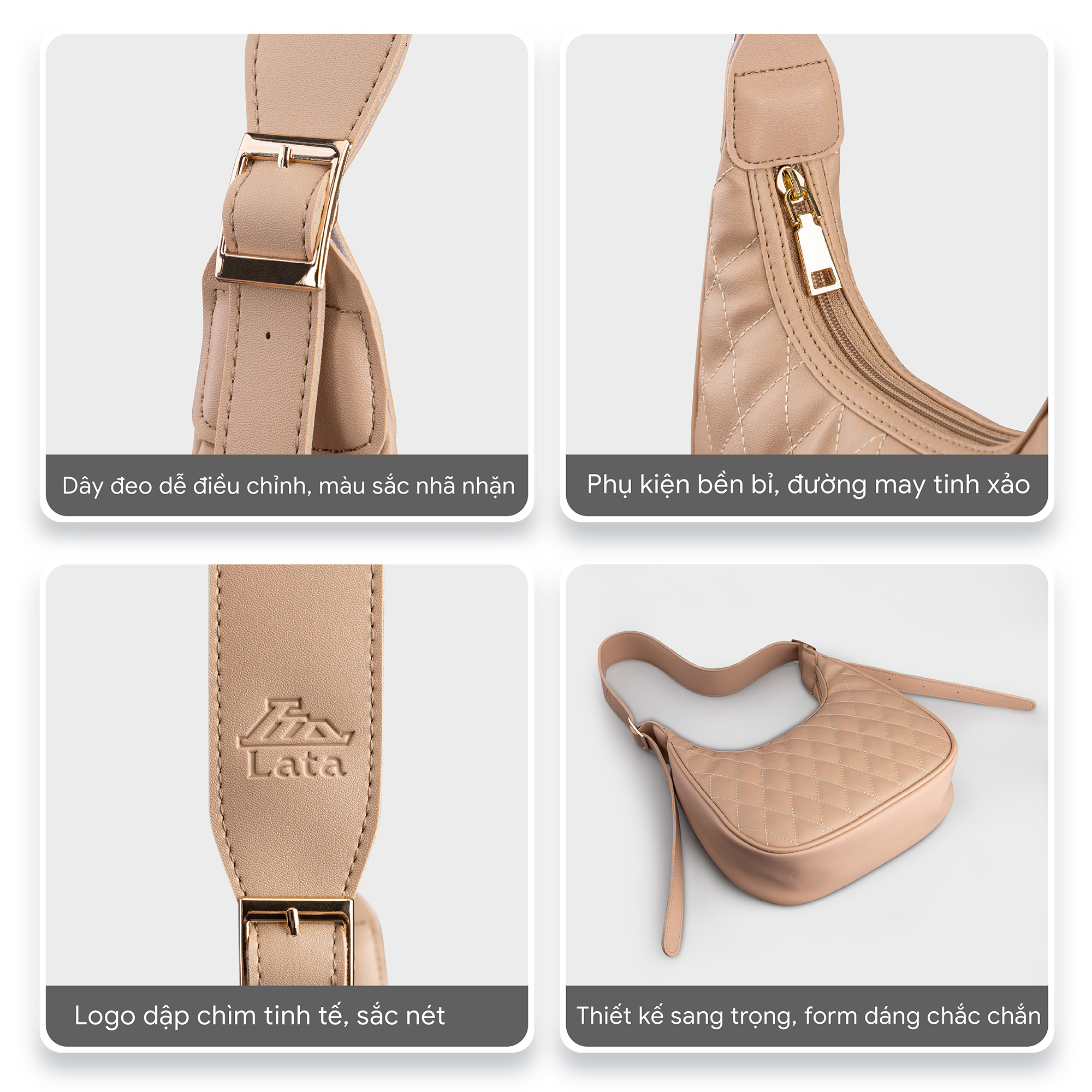 Túi Lata ( Thời trang nữ đi chơi size 27 - Túi đeo chéo da HN102 )