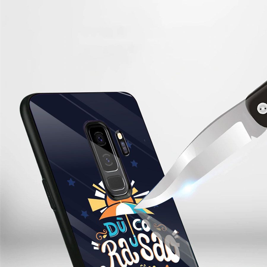 Ốp kính cường lực cho điện thoại Samsung Galaxy S9 Plus - châm ngôn sống MS CNGON004