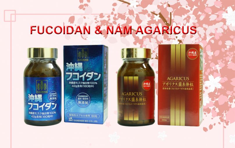Combo Viên Uống Okinawa Và Viên Thể Nấm Agaricus Mycelia Của Kanehide Bio Nhật Bản Phòng Và Hỗ Trợ Điều Trị Ung Thư, Nâng Cao Đề Kháng, Hệ Miễn Dịch Cho Cơ Thể.