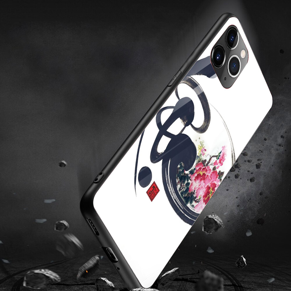 Ốp kính cường lực cho điện thoại iPhone 11 Pro Pro Pro - thu pháp tâm tài lộc đức MS TPTTLD012