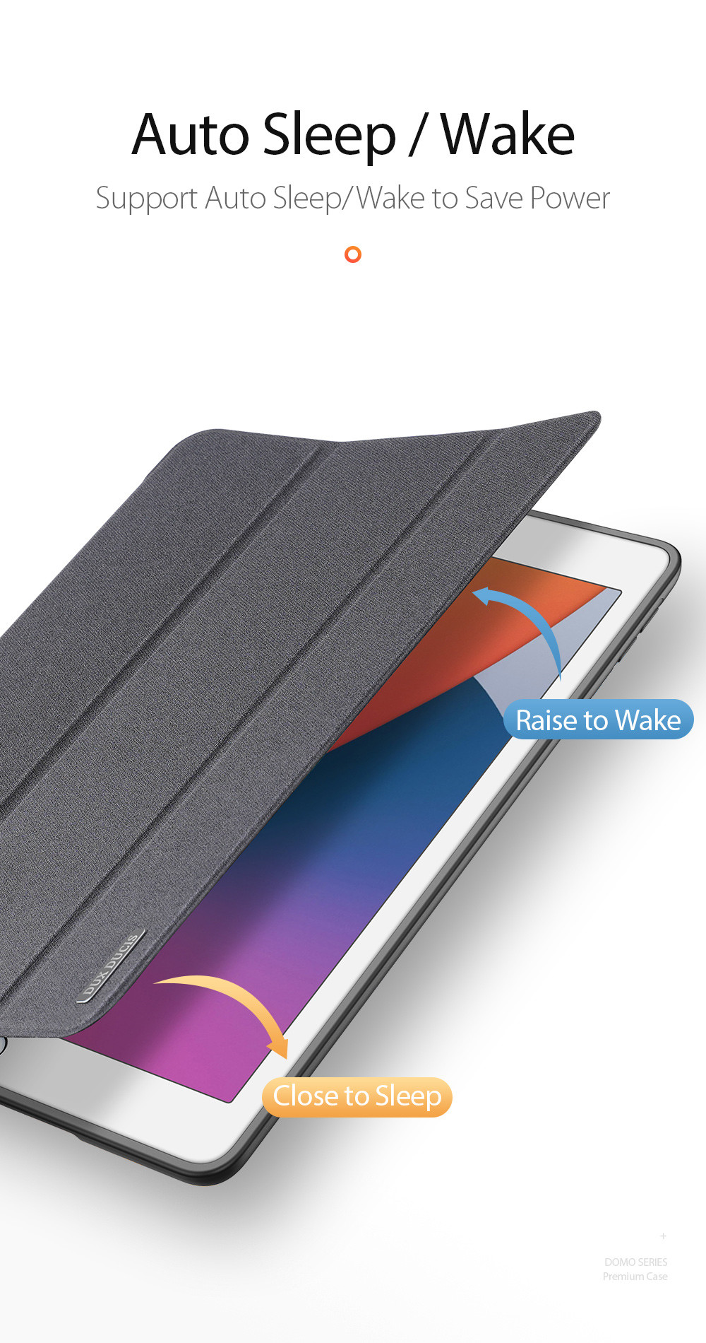 Bao Da Dành Cho iPad 7/8/9 10.2 Dux Ducis Domo Series Có Khe Cắm Bút, Tự Động Tắt Mở - Hàng Chính Hãng