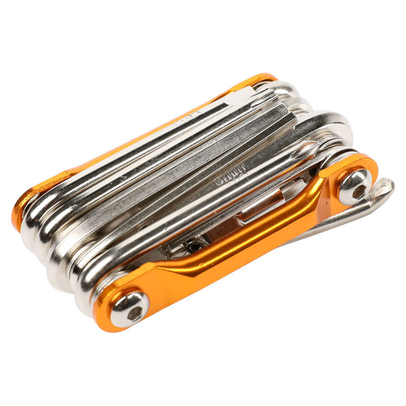 Lục giác sửa chữa xe đạp T-25 11 in 1, bao gồm các dụng cụ đủ loại như đinh vít, lục giác, cắt xích và nạy lốp - Mai Lee
