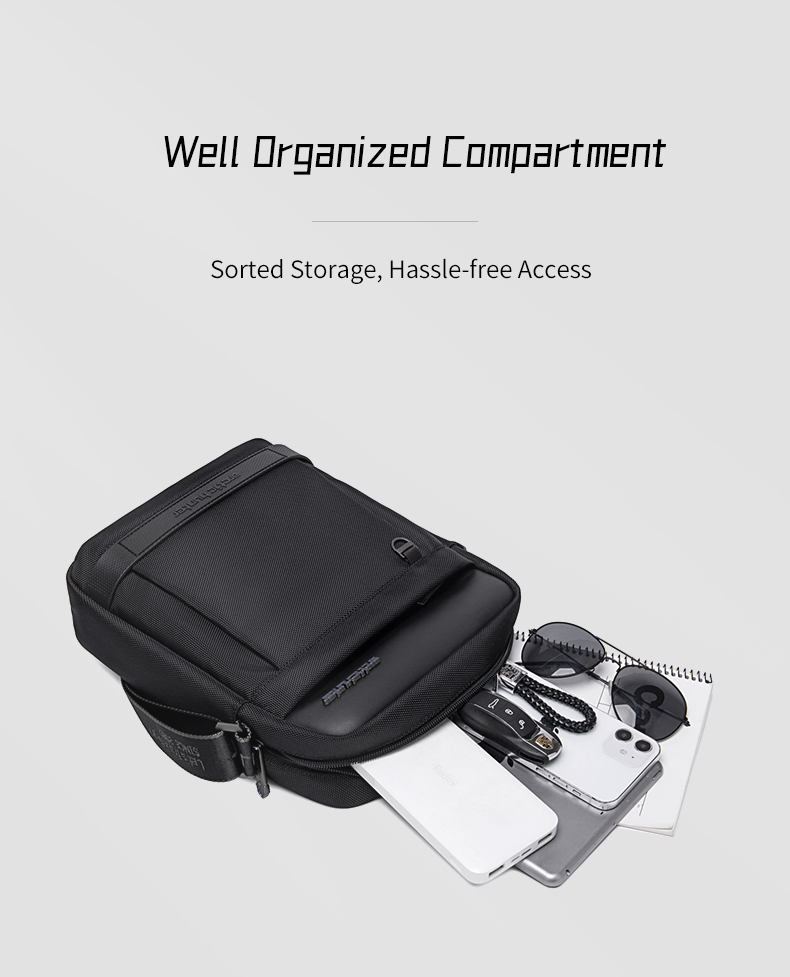 Túi đeo chéo du lịch nam Arctic Hunter K00162 chất liệu Oxford chống thấm nước, đựng ipad, thiết kế nhiều ngăn tiện dụng