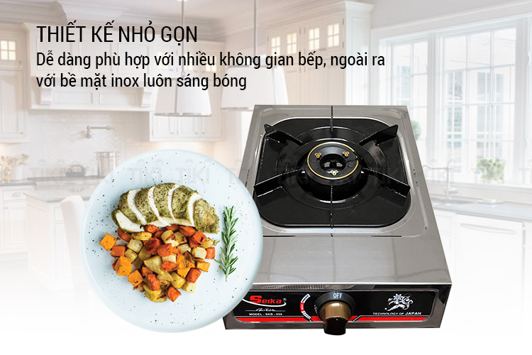 Bếp Gas Đơn Toàn Thân Inox Seika SKB059 - Hàng Chính Hãng