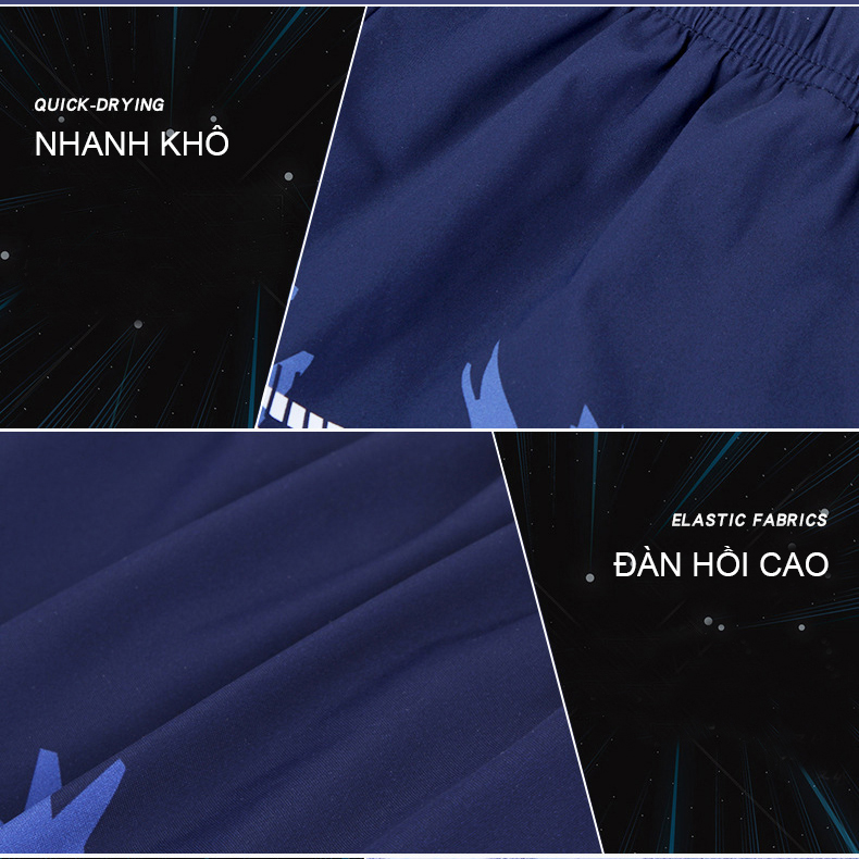 Combo đồ bơi nam giới, set 4,5 chi tiết Quần boxer 2 lớp + Kính bơi anti fog + Mũ + Bịt tai kẹp mũi + Túi đựng, mẫu cao cấp đẹp | BN007