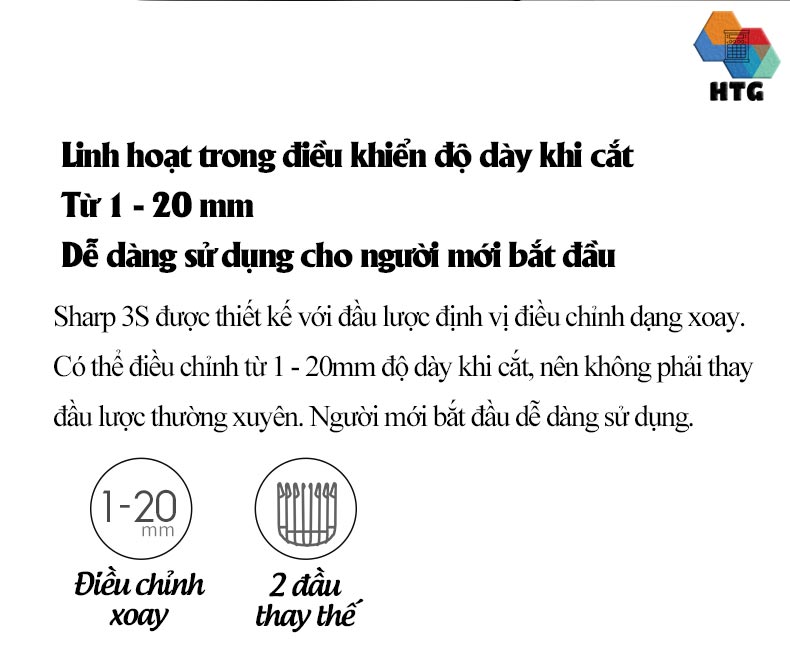 Tông đơ cắt tóc Enchen Sharp3S không dây, hỗ trợ vừa sạc - vừa cắt, lưỡi dao sắc bén tự mài, độ ồn thấp, 7300r/m, hàng chính hãng
