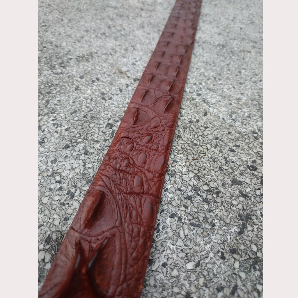 Dây Nịt Da Cá Sấu [DÂY LIỀN NGUYÊN CON] Da Lưng Cá Sấu Có Gù, Gai Và Vây Rất Đẹp