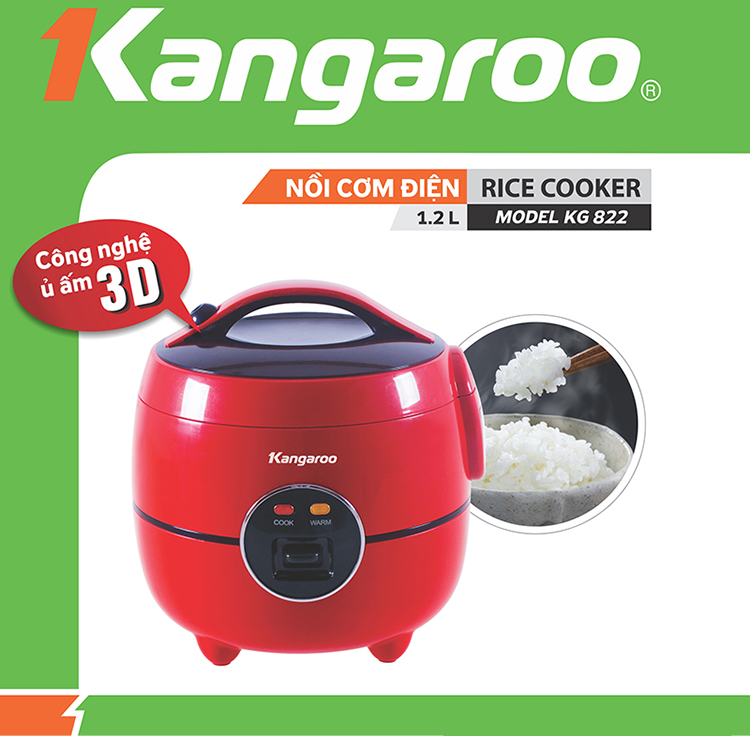Nồi cơm điện Kangaroo 1,2L KG822