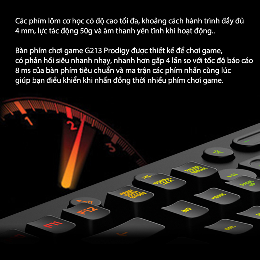 Bàn phím game có dây Logitech G213 Prodigy RGB Lightsync - Hàng chính hãng