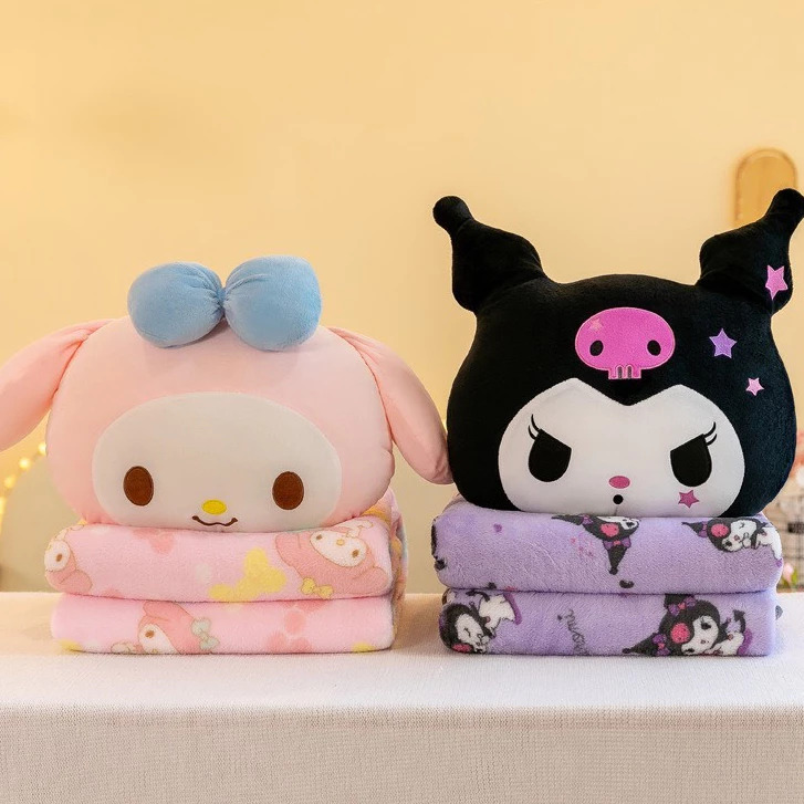 Bộ Chăn Gối Văn Phòng Thú Kèm Chăn Kuromi Và Medony 2 In 1 Đa Năng Tiện Lợi Chăn Kích Thước 1m×1m6 - HÀNG CHÍNH HÃNG MINIIN