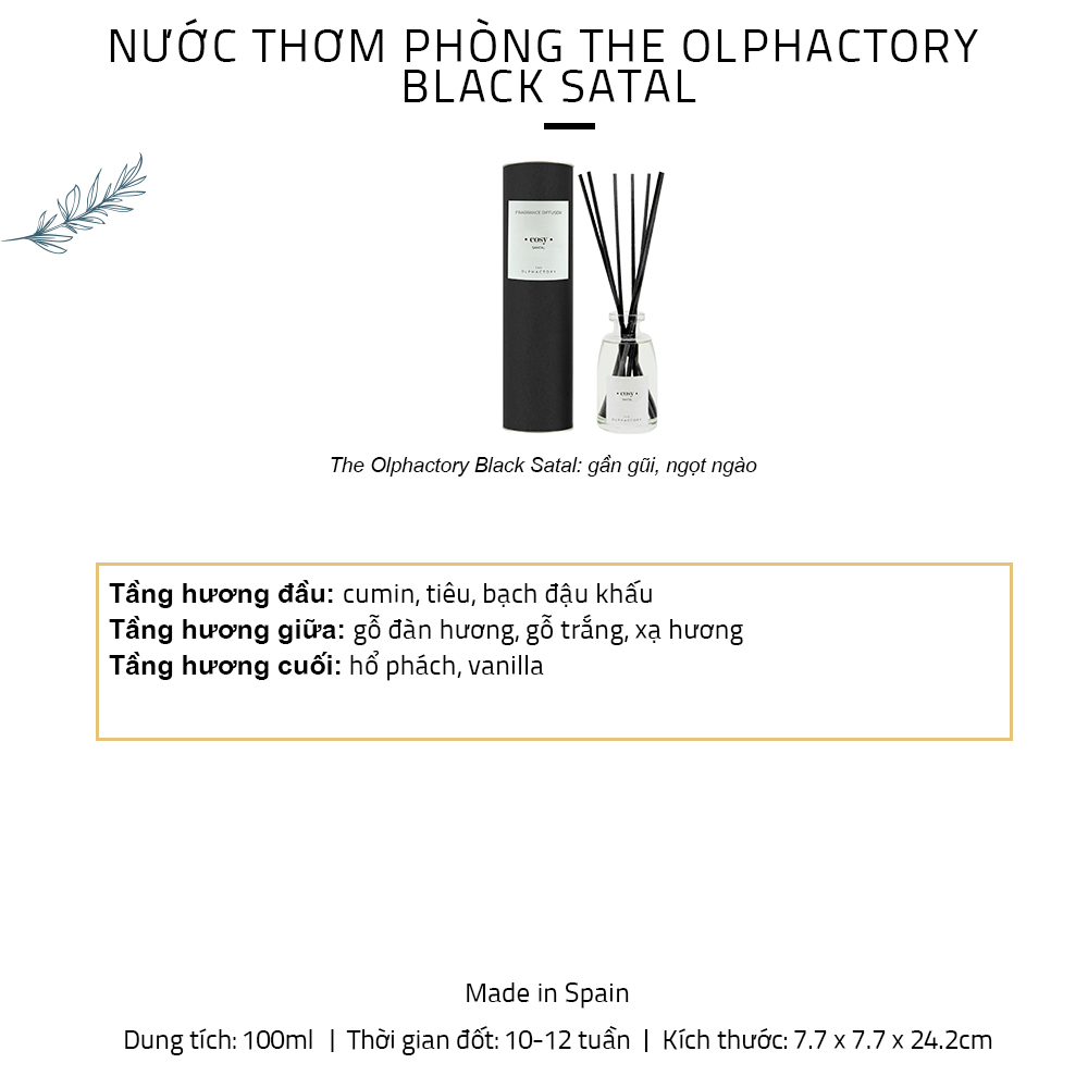 nước thơm phòng khuếch tán ambientair the olphactory black 5