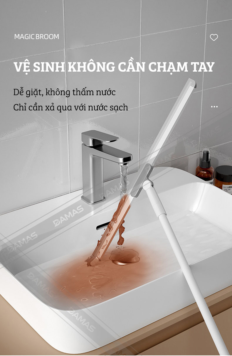 Cây Gạt Nước Sàn Nhà, Lau Kính Đa Năng 2 Trong 1 Damas C3 Pro - Chất liệu lưỡi gạt làm từ Silicone cao cấp - Tay cầm hợp kim bền đẹp, điều chỉnh độ cao linh hoạt - Lưỡi gạt xoay 360 độ giúp làm sạch mọi ngóc ngách dễ dàng, nhanh chóng, sạch bong kin kít