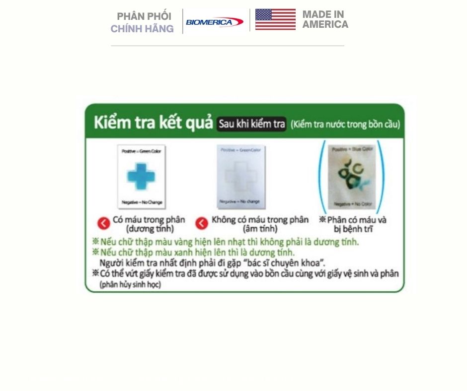 EZ Detect Biomerica USA Dụng Cụ Kiểm Tra Ung Thư Đại Trực Tràng, Phát Hiện Sớm Viêm Đại Tràng, Polyp, Adenoma, Trĩ, Chảy Máu Trong, Ung Thư Đại Tràng Giai Đoạn Đầu Và Các Vấn Đề Tiêu Hoá. Độ Chính Xác 95%. Nhập Khẩu Hoa Kỳ 4