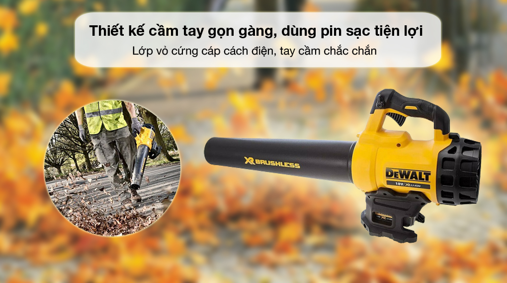 Máy thổi bụi lá (thổi hơi) 18V Dewalt DCM562N-KR (thân máy, chưa bao gồm pin và sạc)