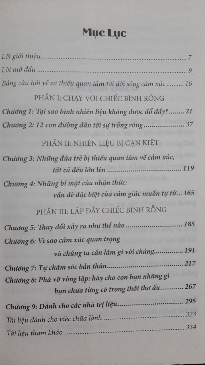 Lấp Đầy Trống Rỗng-Chữa Lành Tổn Thương Cảm Xúc Thời Thơ Ấu