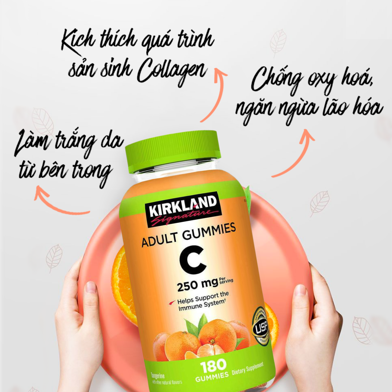 Kẹo Vitamin C Mỹ Kirkland Signature Adult Gummies C 250mg