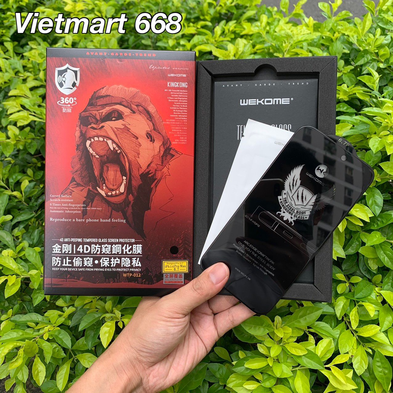 Kính Cường Lực Chống Nhìn Trộm KingKong Dành Cho iPhone - Full Hộp - Dán Full Màn - Hàng Chính Hãng