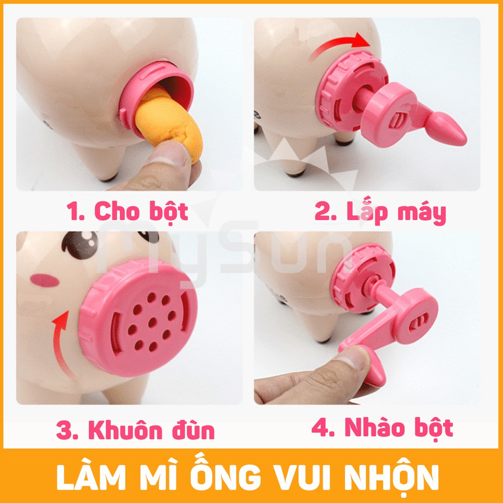 bộ đồ chơi đất nặn bột mì trẻ em sinh học tự khô cho bé bộ đồ chơi nấu ăn 7