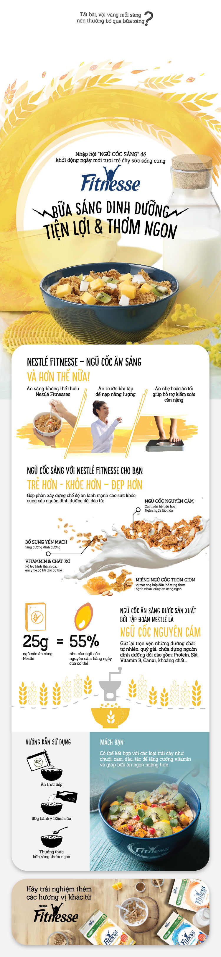 Ngũ Cốc Ăn Sáng Mật Ong Và Hạnh Nhân Nestlé Fitnesse Honey Almond (Hộp 390g)