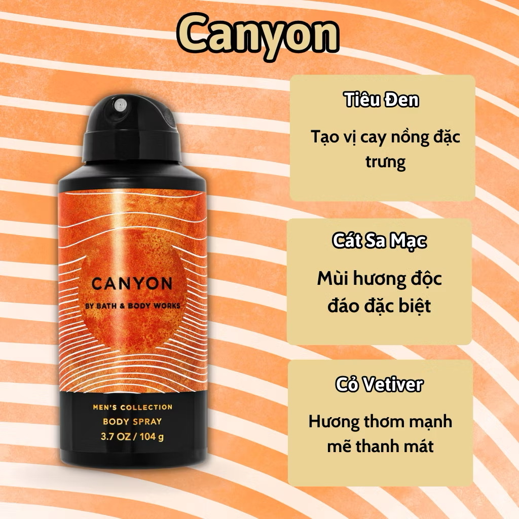 Body Mist Nam Bath And Body Work 104g - Body Spray Nam - Body Mist Nam Chính Hãng