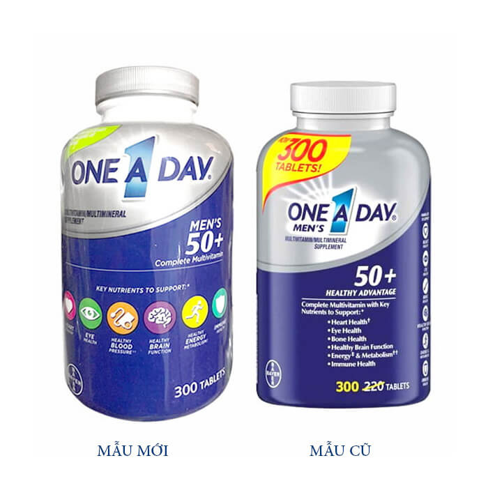 Vitamin tổng hợp cho Nam trên 50 Tuổi ONE A DAY MEN 50+ Healthy Advantage 300 viên mẫu mới 1