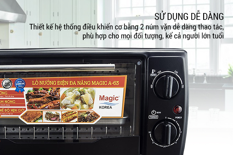 Lò Nướng Điện Đa Năng Magic Korea A63 (12 lít) - Hàng chính hãng