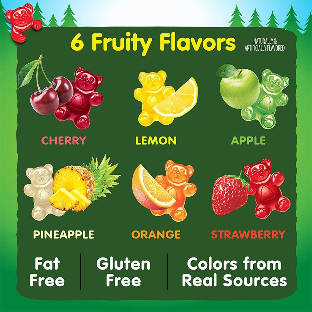 kẹo dẻo trái cây không chất béo và gluten black forest organic gummy bears 1