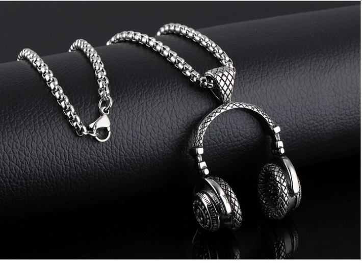 Dây chuyền vòng cổ nam hình headphone ngỗ nghĩnh