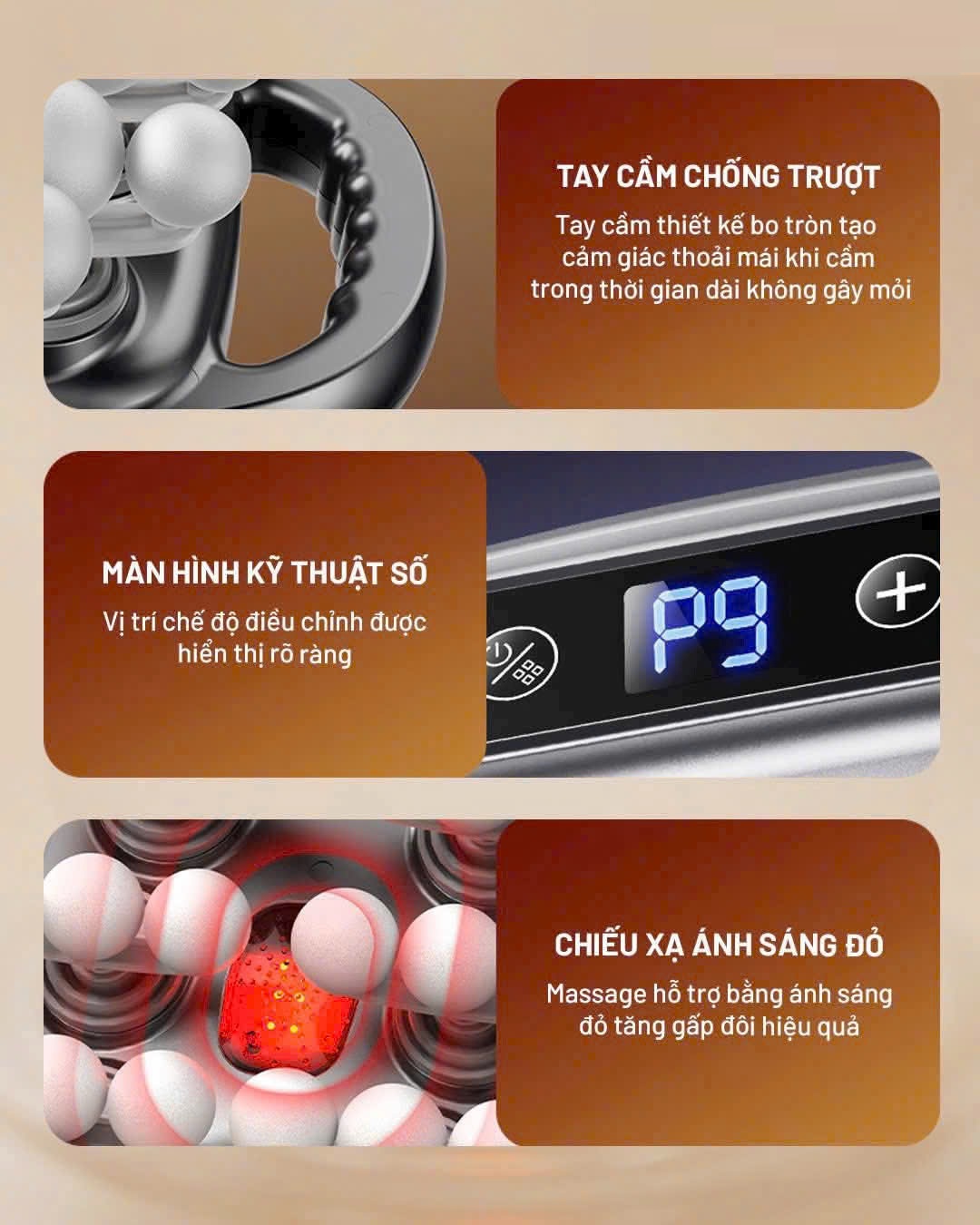 [Tặng củ sạc + cáp sạc] Máy Massage Toàn Thân Cầm Tay , Máy Mát Xa Đấm Lưng, Chân, Tay, Vai, Cổ 12 Đầu, 16 Đầu, 20 Đầu, 22 Đầu GDV - Hàng Chính Hãng