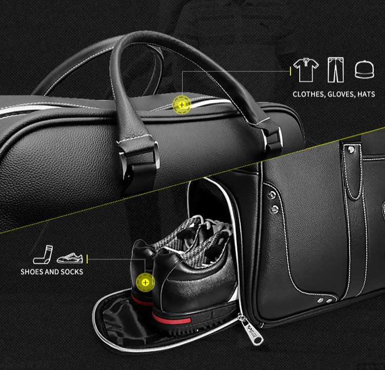 Túi Goft xách tay đựng quần áo da cao cấp PGM YWB021 - Màu đen