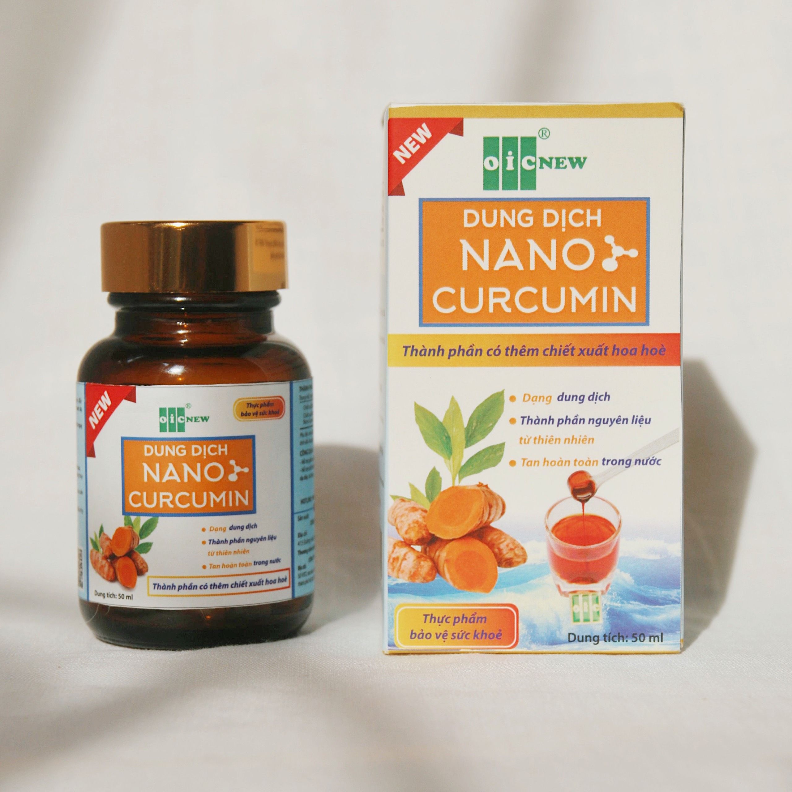 Thực phẩm chức năng Nano curcumin Oic dạng dung dịch Liquid Nano Curcumin OIC (LNCO) 50ml