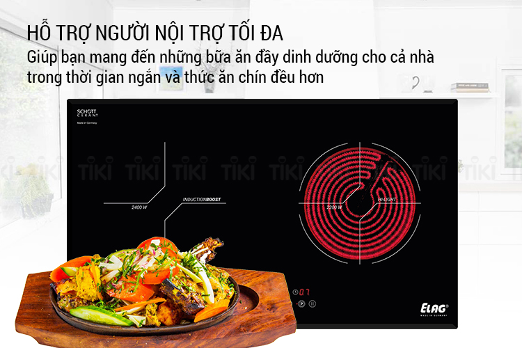 Bếp Đôi Điện Từ Hồng Ngoại Âm Elag KMH 73520.2-P (4600 W) - Hàng Chính Hãng