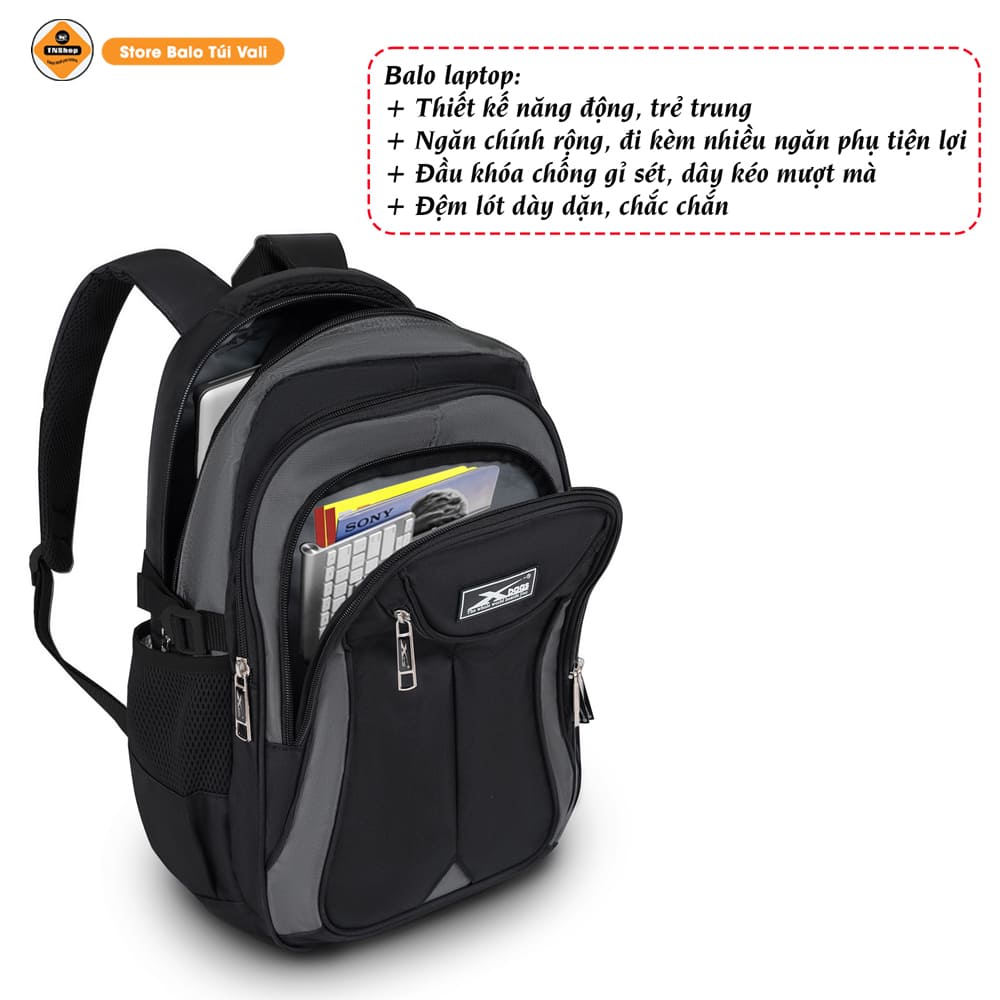 Balo Laptop Chống Sốc Cao Cấp Thời Trang XBAGS Xb 2002 – Balo Đựng Laptop 15.6 Inch, Dù 900 PU Chống Nước, Tiện Dụng Sang Trọng Đẳng Cấp!