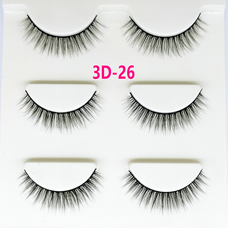Lông mi giả lông chồn 3 Fashion Eyelashes 3 Faux-Cils 3D 1 bộ 3 cặp
