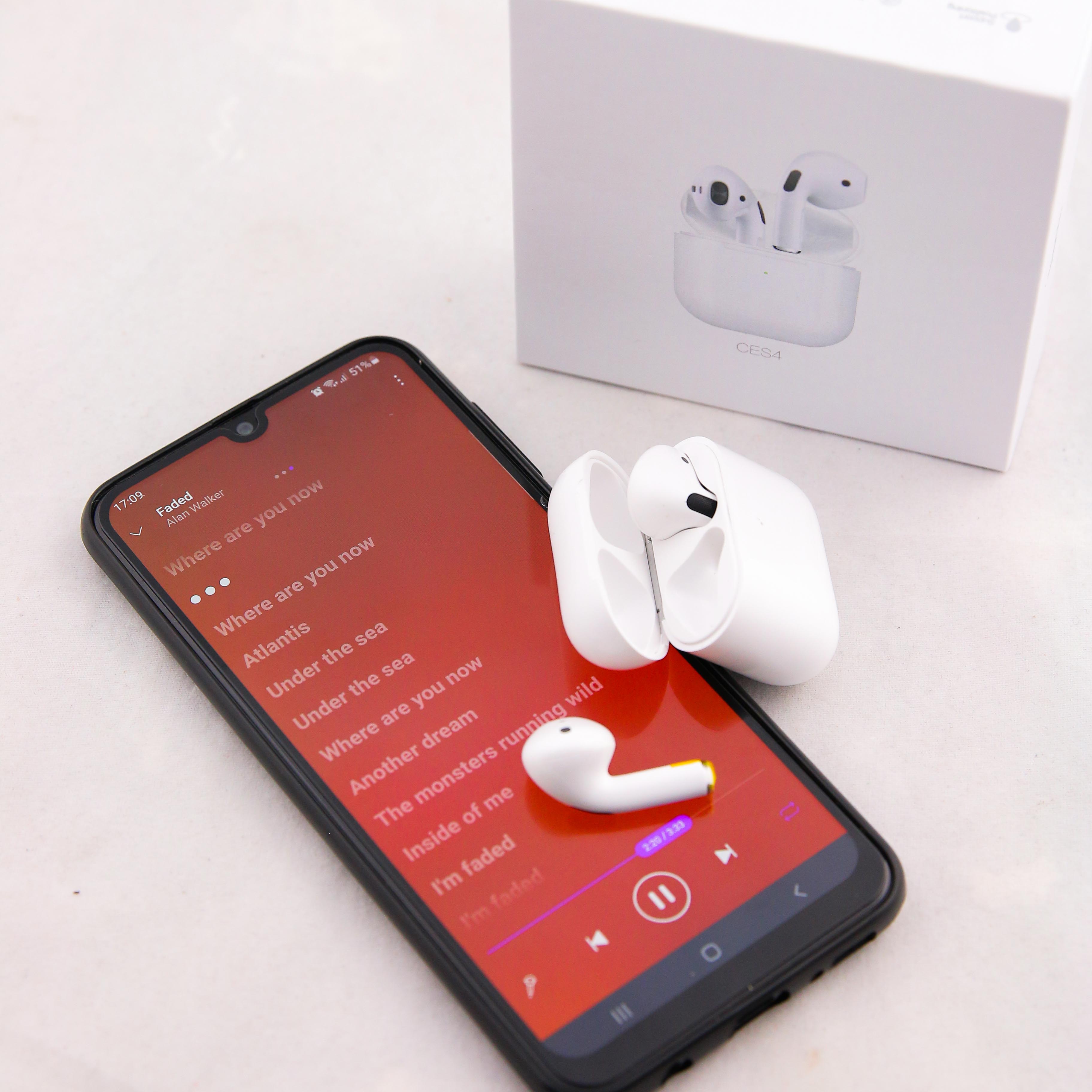 Tai Nghe Không Dây Bluetooth HOCO TWS CES4 V5.0 - Tai Nghe Nhét Tai Tiện Lợi - Cảm Ứng, Định Vị Thông Minh, Hiện Đại - Âm Thanh Chất, Không Gây Nhức Tai - Hàng Nhập Khẩu - TAI000S4W 5