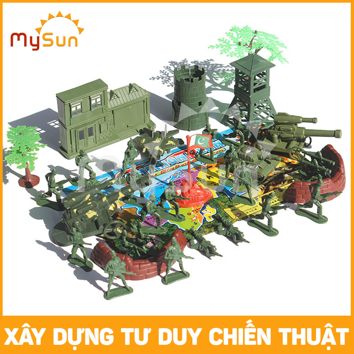 bộ đồ chơi lính nhựa, mô hình xe bọc thép quân đội trẻ em, máy bay quân sự 5