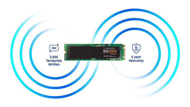 Ổ Cứng SSD Samsung 860 Evo MZ-N6E250BW 250GB Sata III M.2 2280 - Hàng Nhập Khẩu