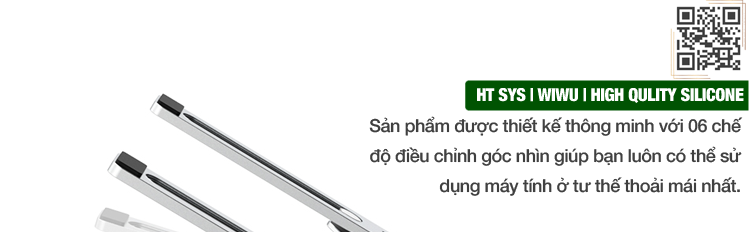 Giá đỡ laptop gấp gọn HT SYS wiwu LAPTOP stand S400 - Hợp kim nhôm cao cấp - Đế tản nhiệt laptop, macbook, máy tính xách tay, máy tính bảng - 06 Chế độ điều chỉnh góc độ - Hỗ trợ máy tính xách tay kích thước 15,6 inch hoặc nhỏ hơn và tất cả máy tính bảng - [Hàng Nhập Khẩu]