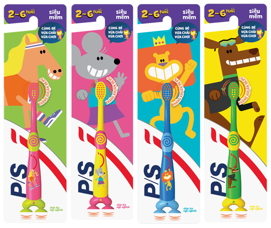 Bàn Chải Đánh Răng P/S Trẻ Em Superkid 2-6 Tuổi (Giao Màu Ngẫu Nhiên)