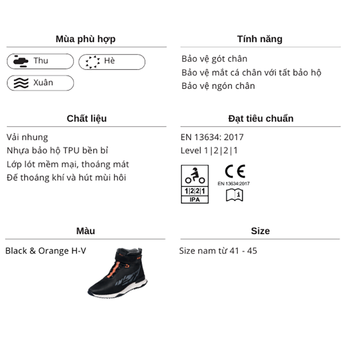 Giày Thời Trang Bảo Hộ Lái Moto, Xe Máy LS2 Acrux