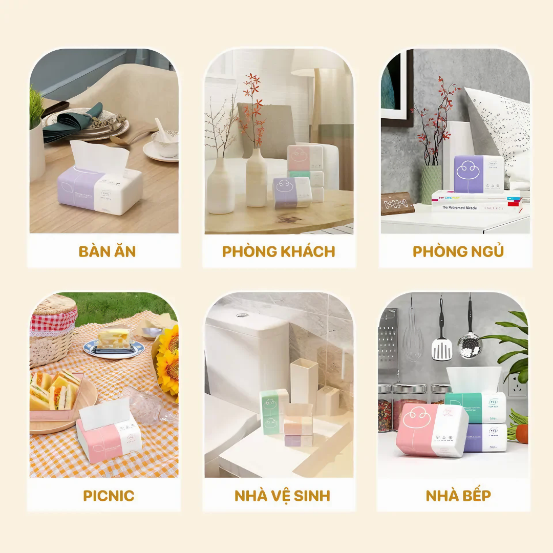Khăn giấy topgia 4 lớp cao cấp dạng rút tiết kiệm, tiện lợi, siêu mềm mịn an toàn cho mọi loại da 16gói