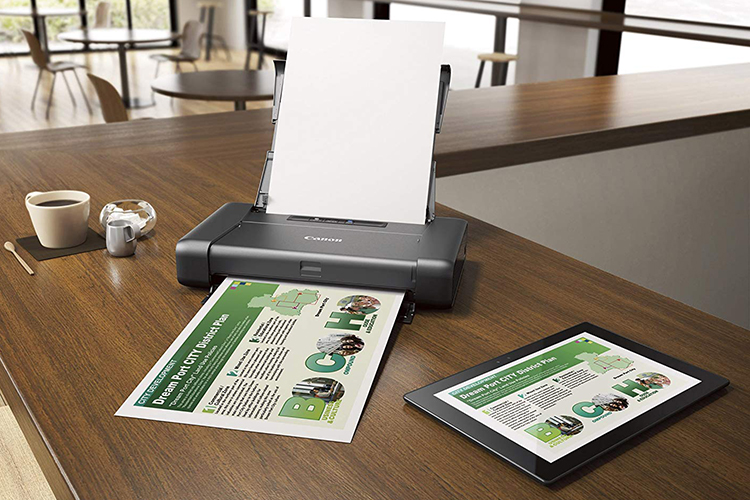 Máy in phun Canon IP110 kèm theo pin